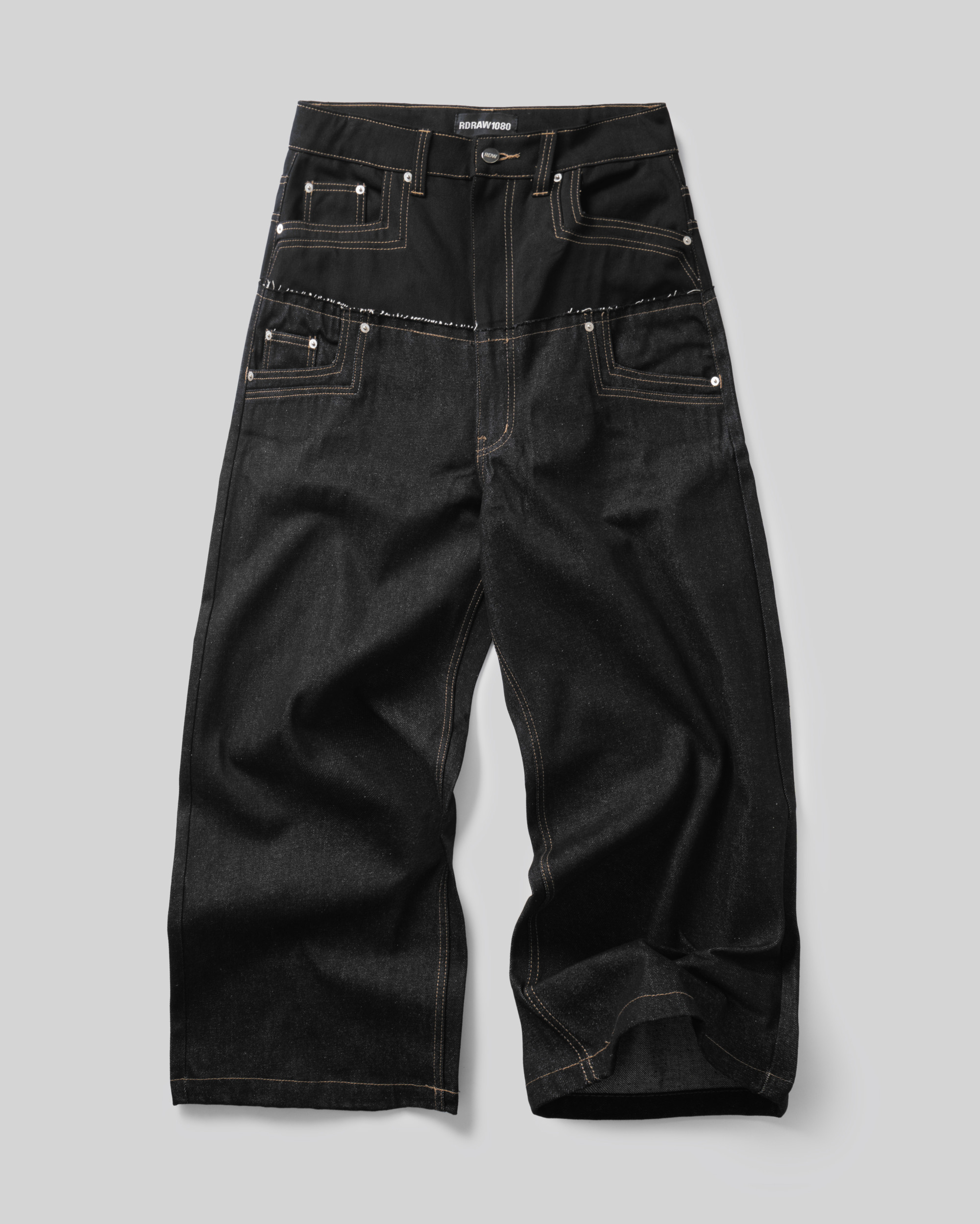 RDW DOUBLE RAW DENIM PANTS / BLACK