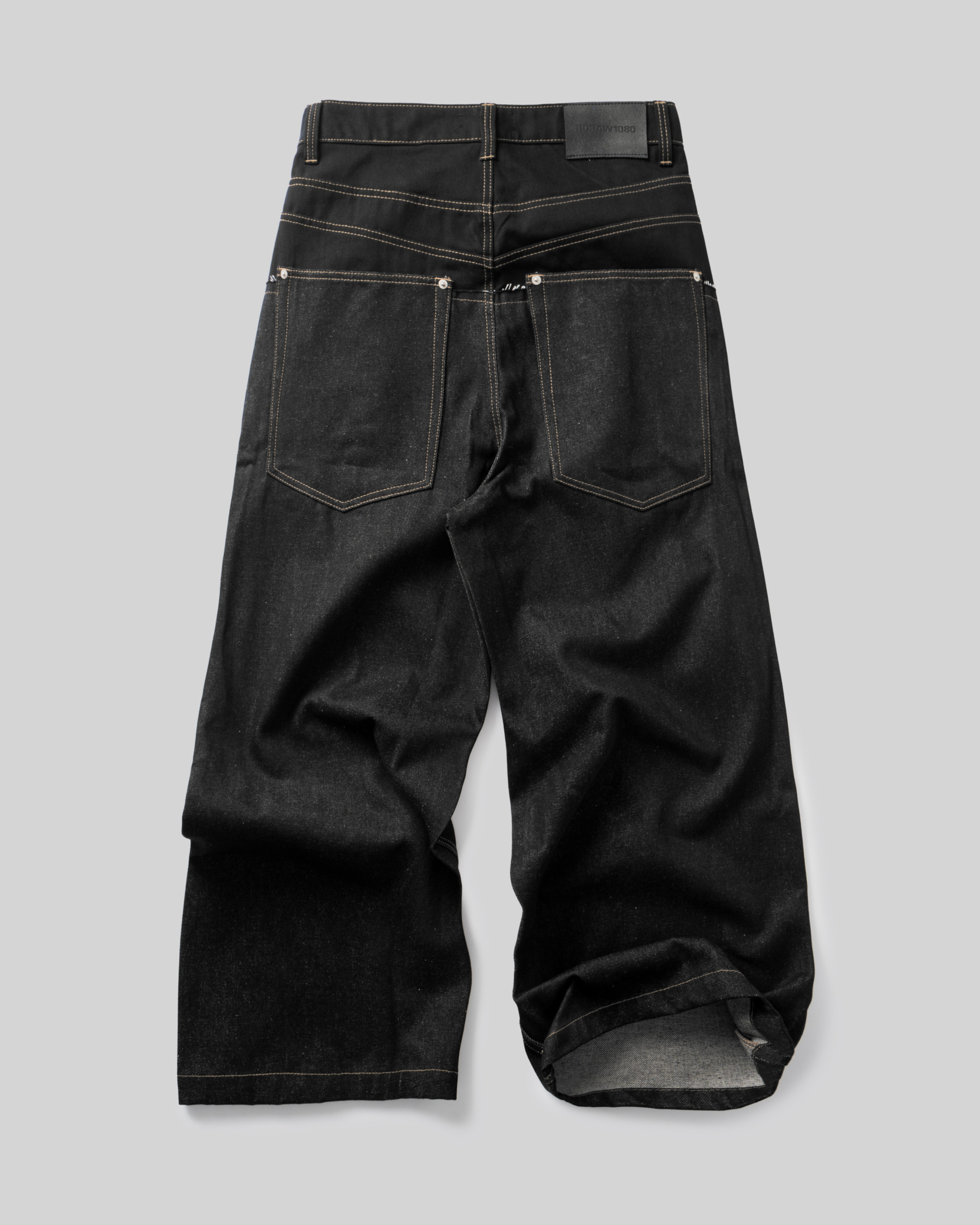 RDW DOUBLE RAW DENIM PANTS / BLACK