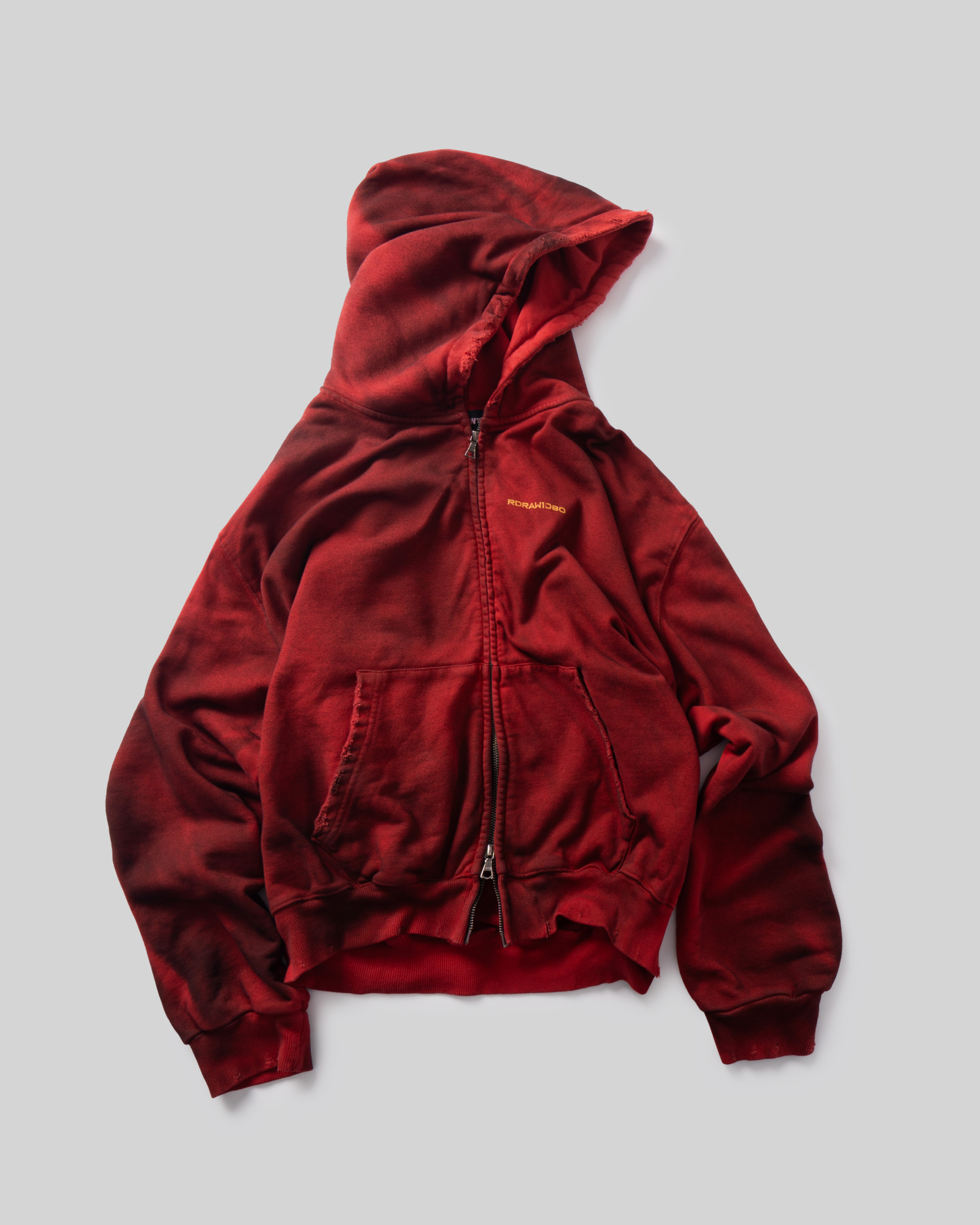 RDW BIG LOGO DIRT ZIP-UP HOODIE