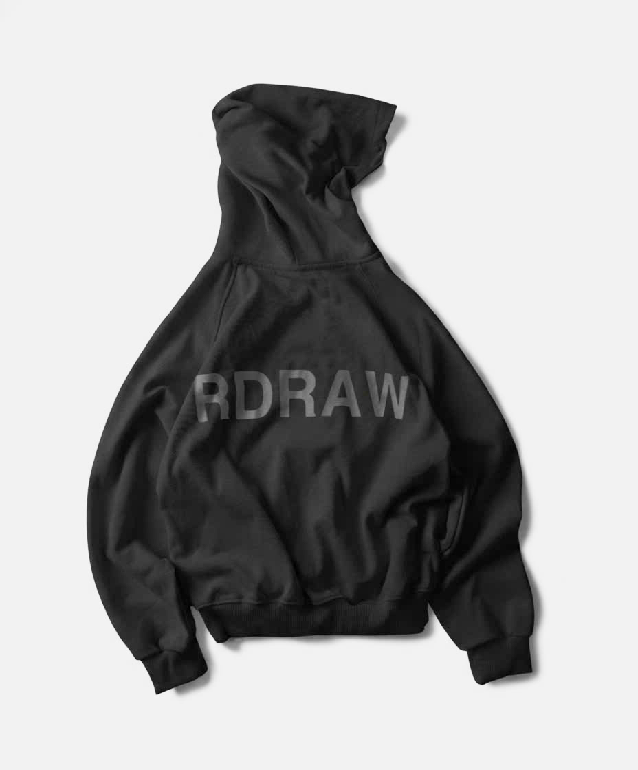 RDW RIVET RAGLAN ZIP HOODIE