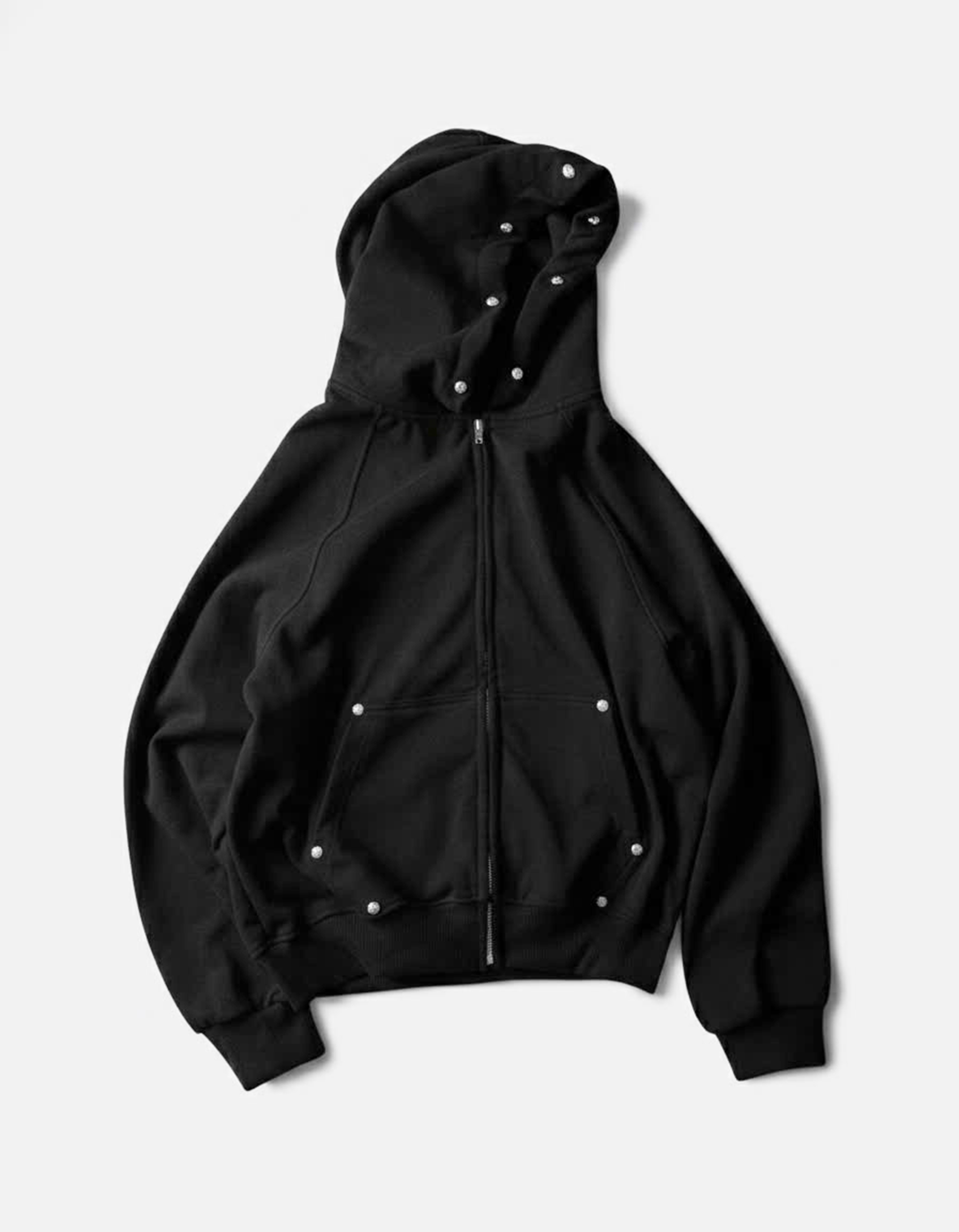 RDW RIVET RAGLAN ZIP HOODIE