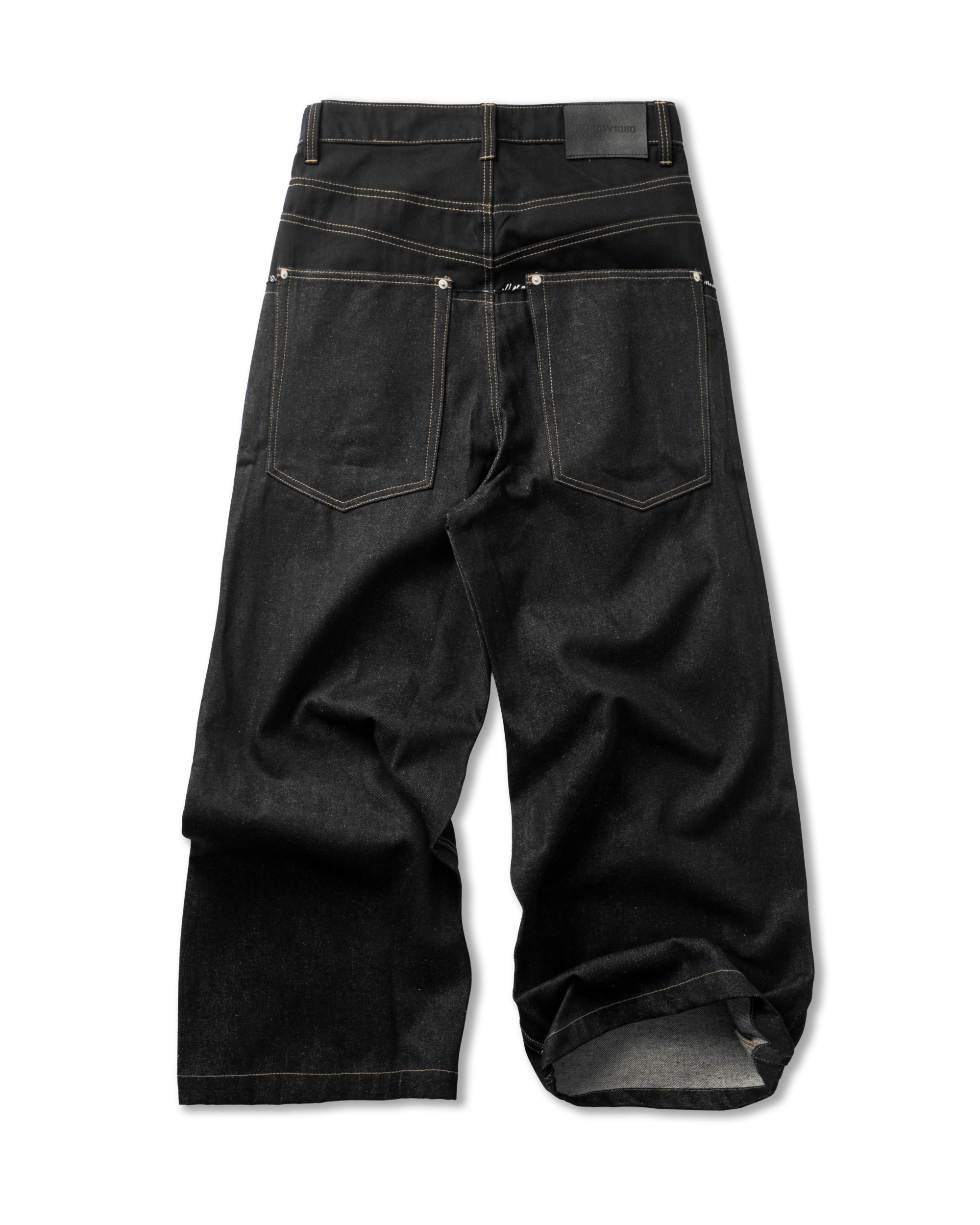 RDW DOUBLE RAW DENIM PANTS / BLACK