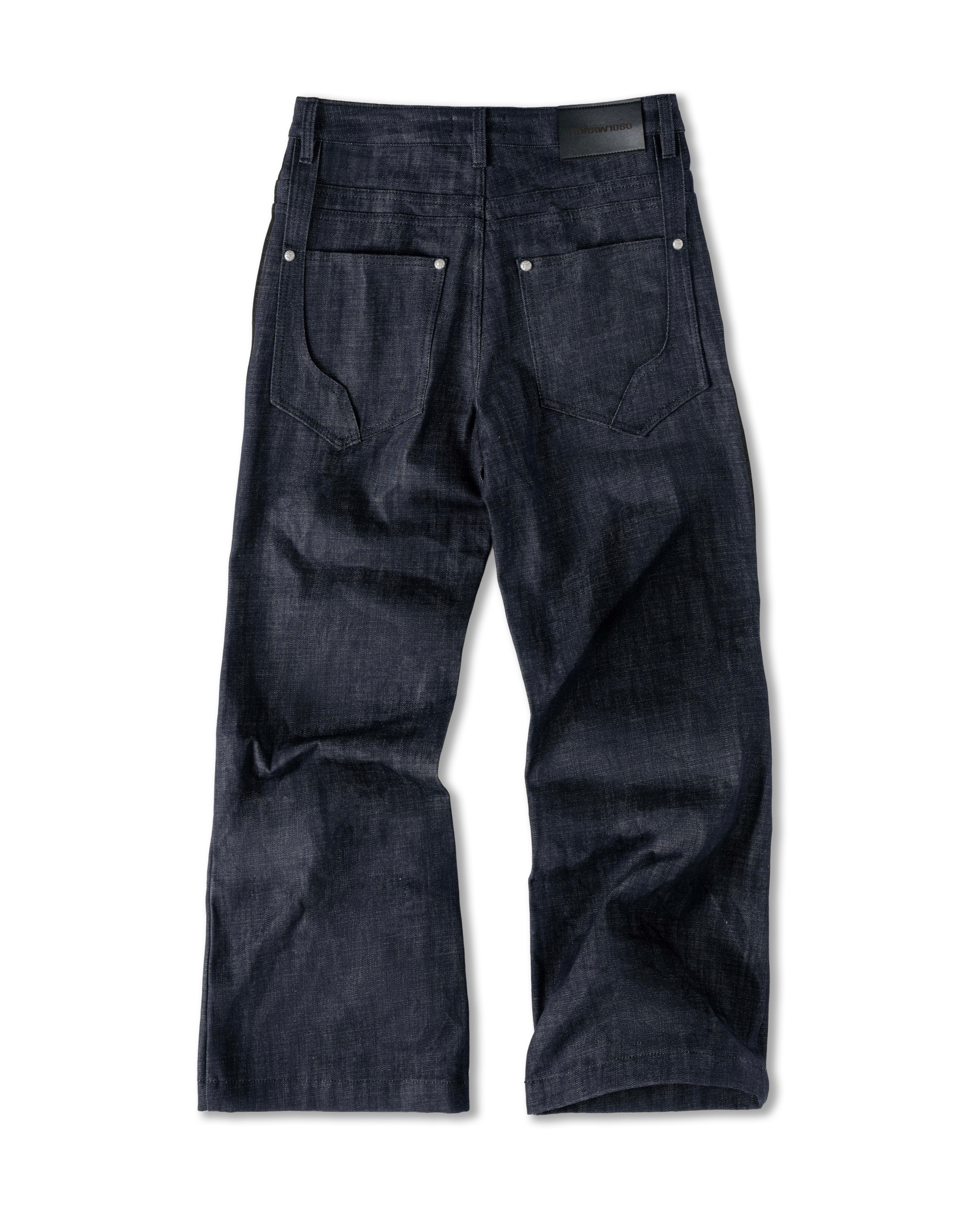 RDW FLARED RAW DENIM PANTS / NAVY