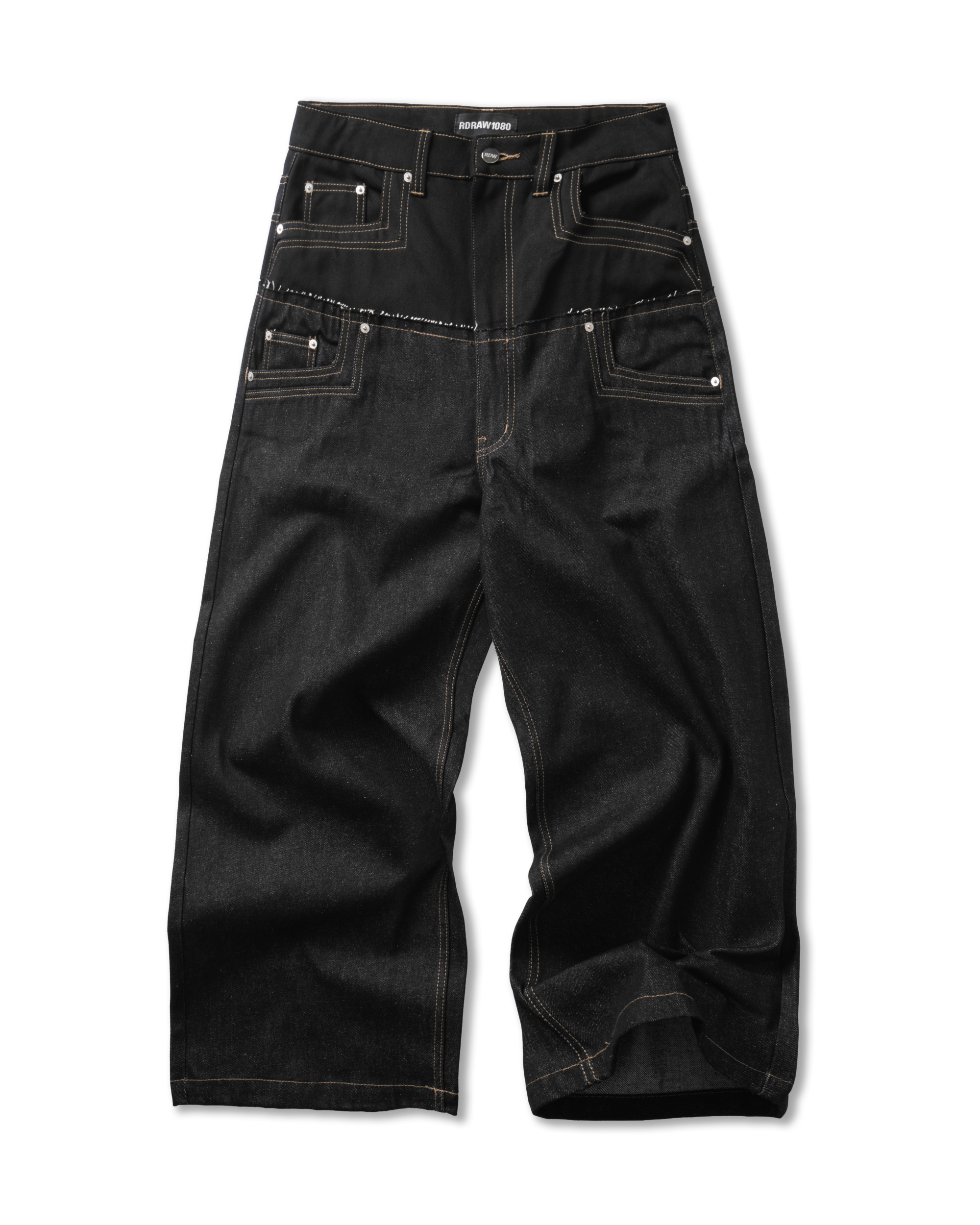 RDW DOUBLE RAW DENIM PANTS / BLACK