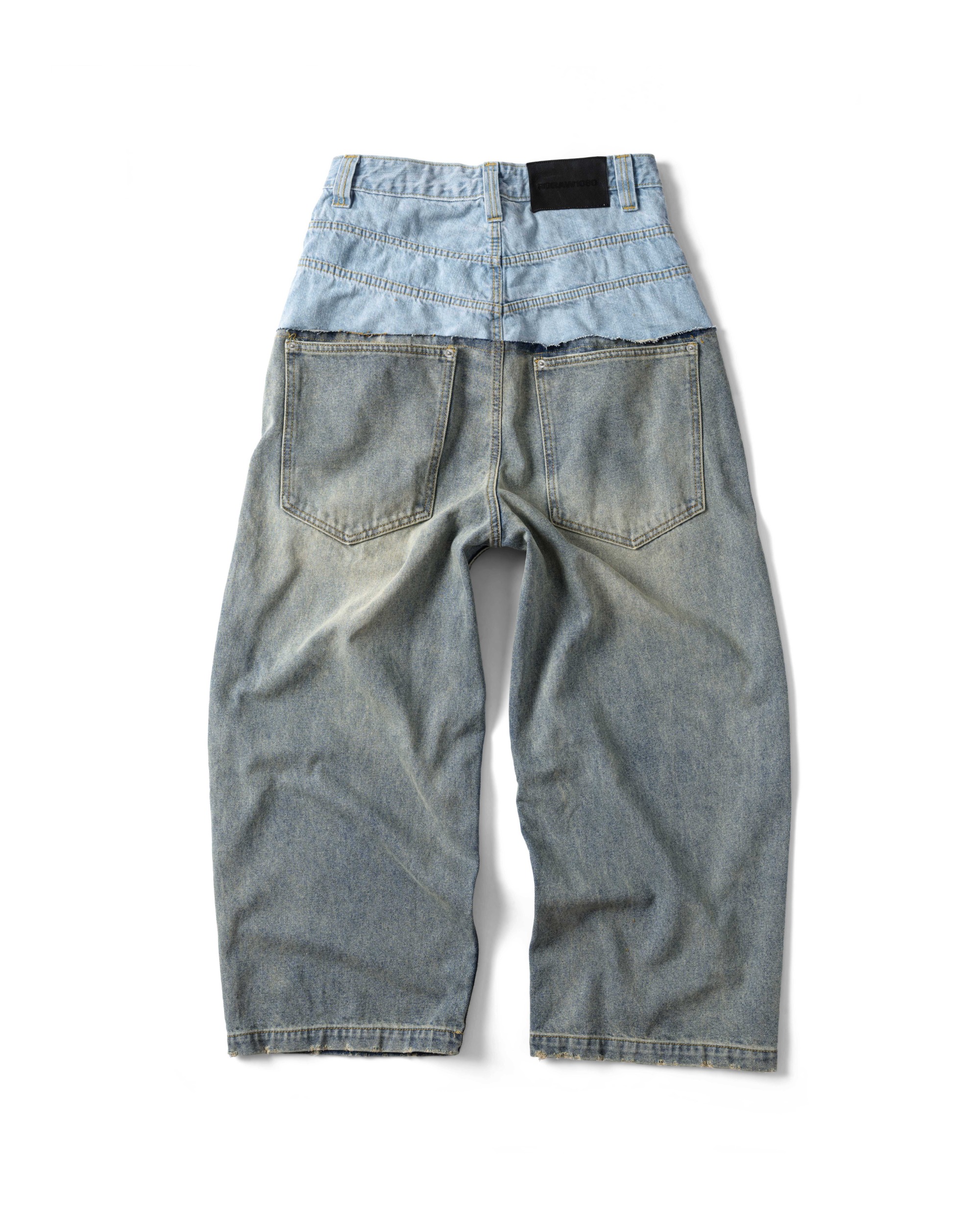 RDW DOUBLE LAYERED DENIM PANTS